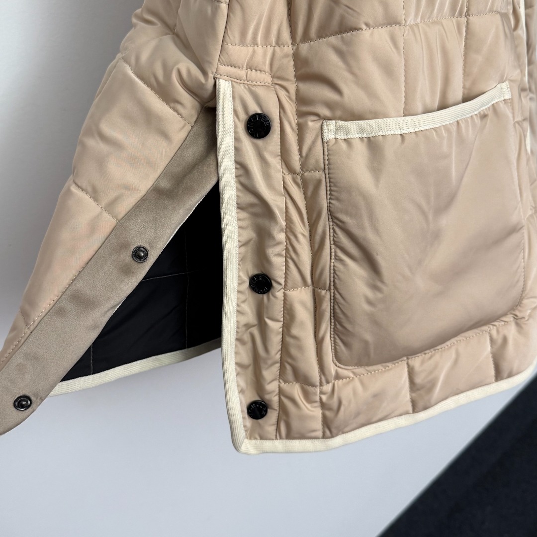 M Detachable Fur-Lined Hooded Long Sleeve Cotton Jacket