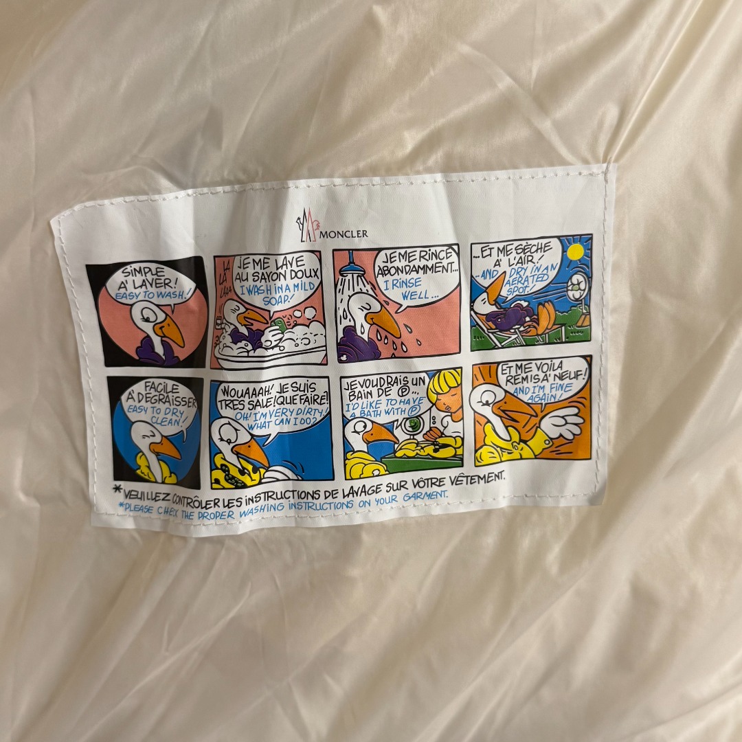 M Printed hooded down jacket