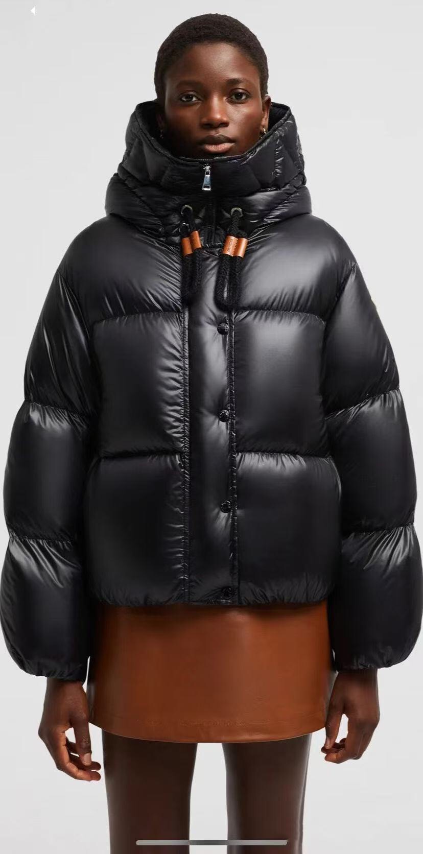 M Long-sleeved hooded down jacket