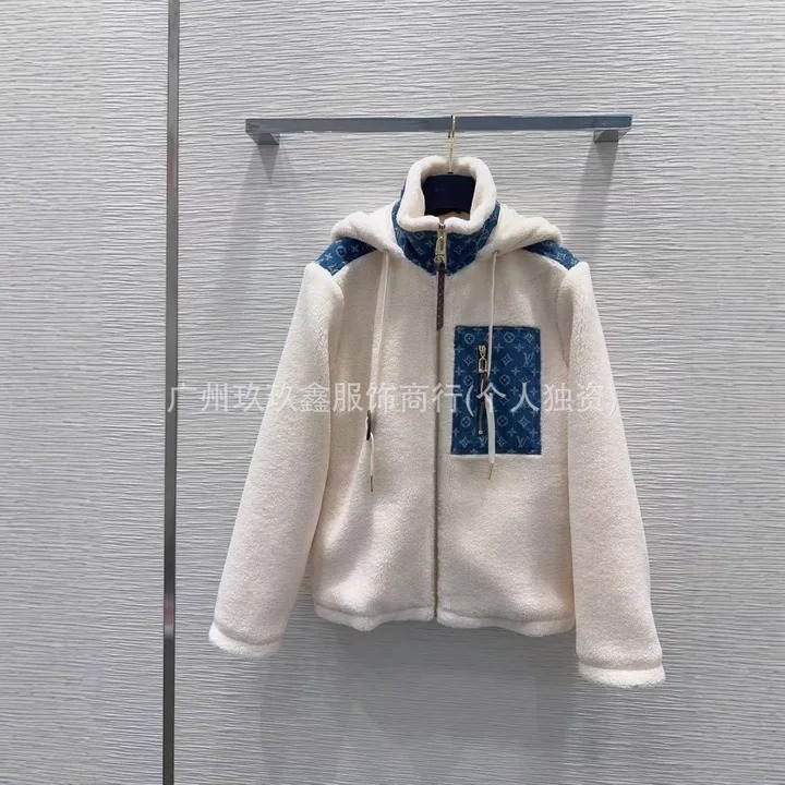 L design wool cardigan with hoodies