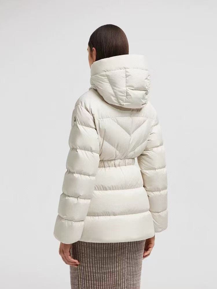 M Long-sleeved hooded slim-fit down jacket