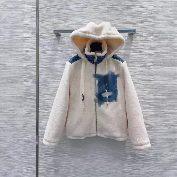 L design wool cardigan with hoodies