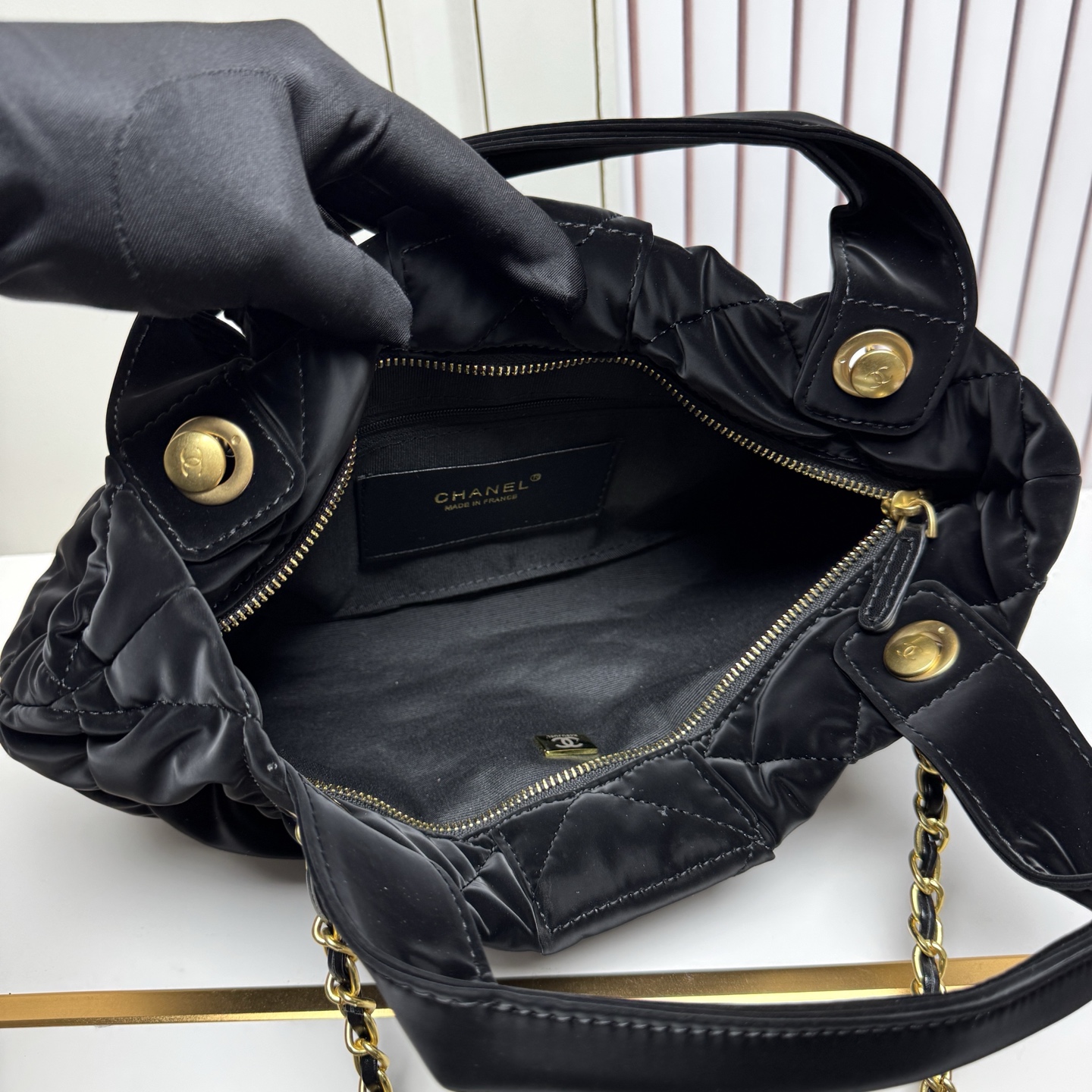 L design Velvet bow Handbag