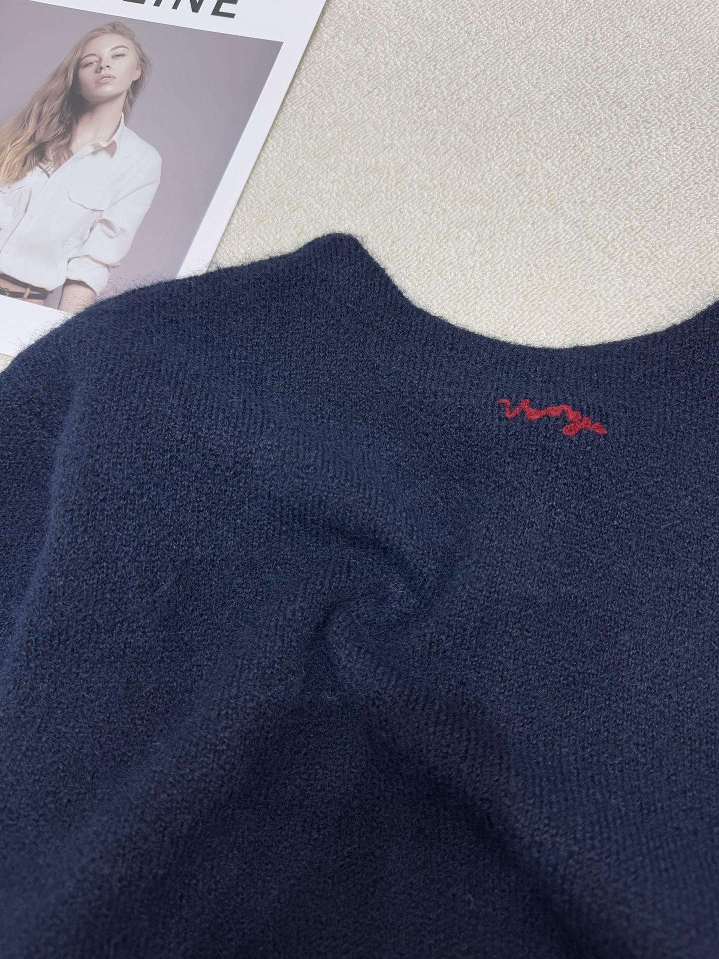 U Fashion Casual Mermaid Shell Embroidered Sweater Cardigan