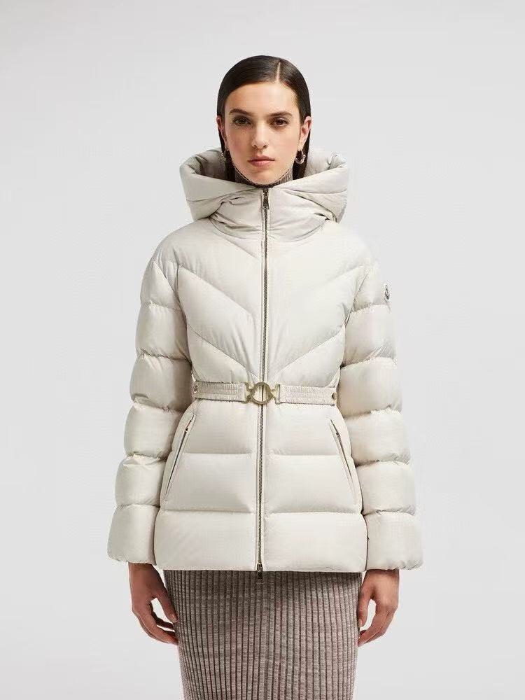 M Long-sleeved hooded slim-fit down jacket