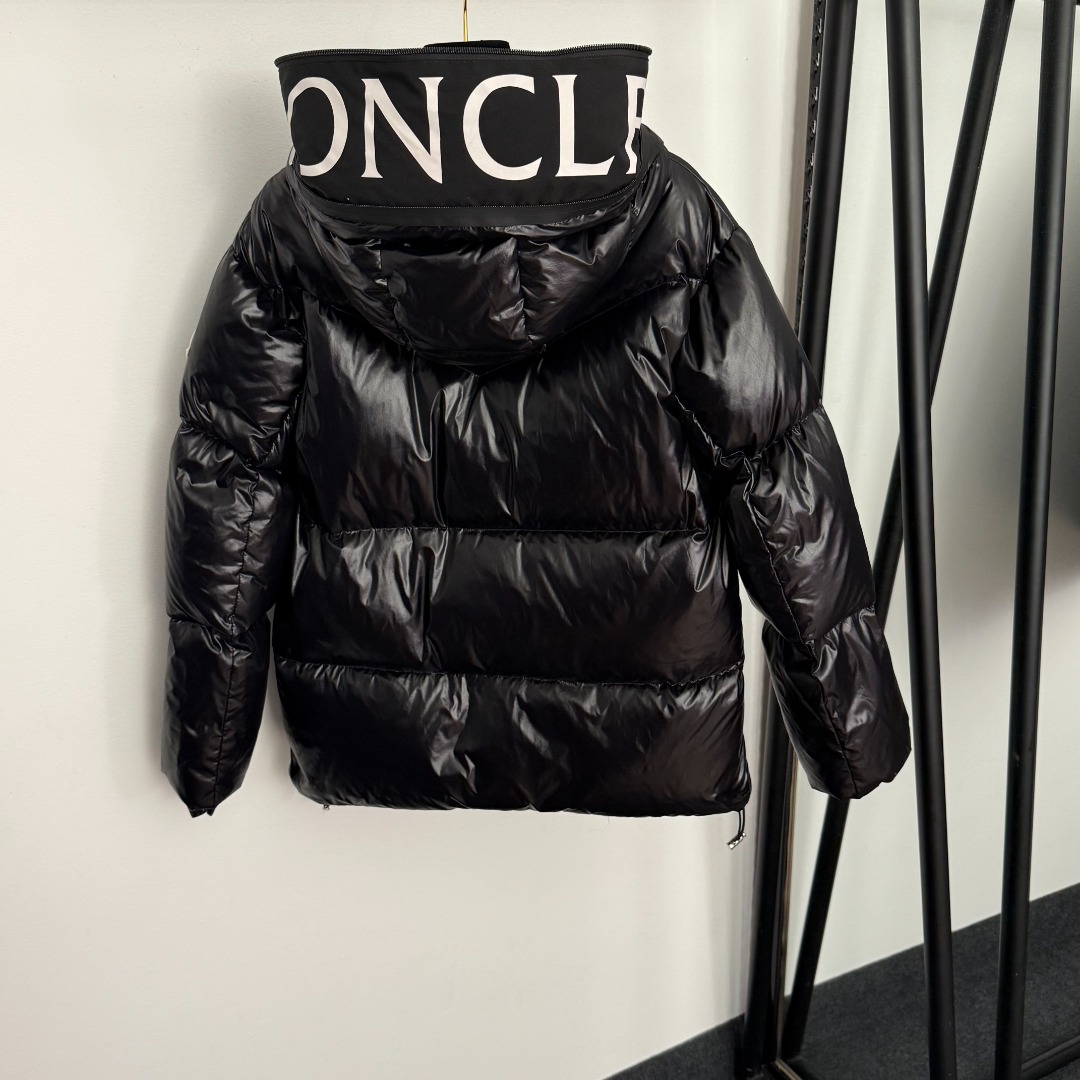 M Printed hooded down jacket