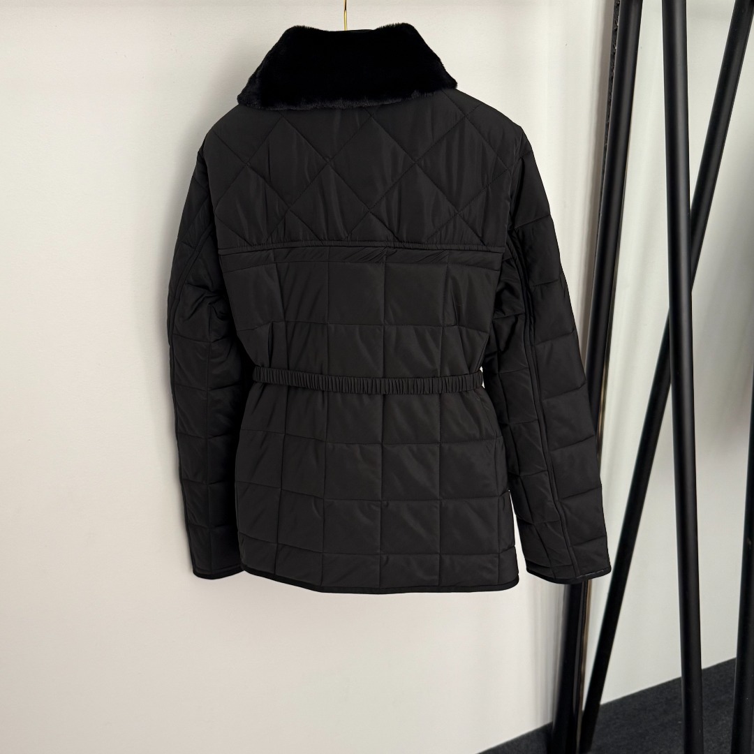 M Detachable Fur-Lined Hooded Long Sleeve Cotton Jacket