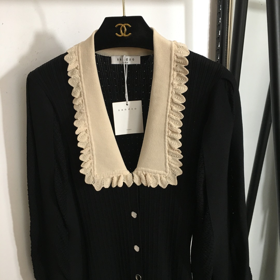 S Lantern long sleeved knitted dress