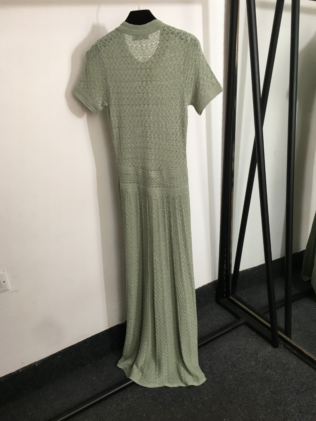 S Blended Knit Short Sleeve Dress