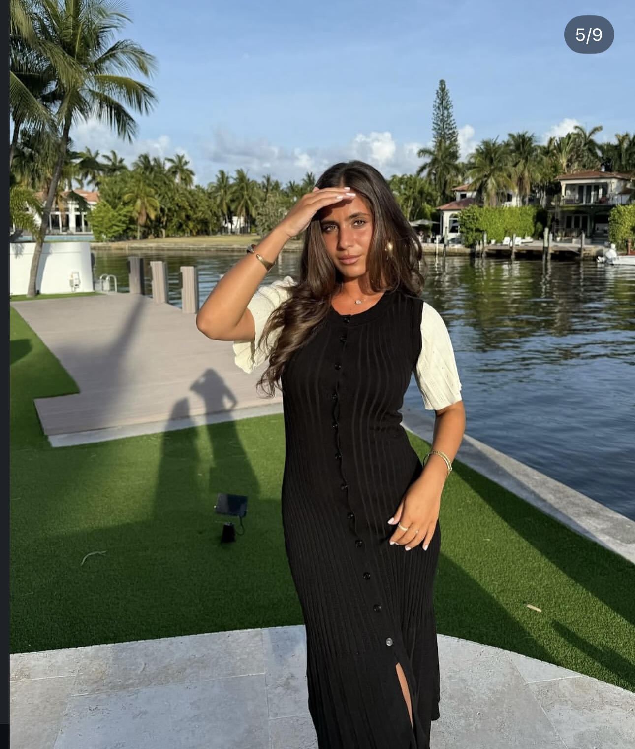 S Knitted short sleeved dress