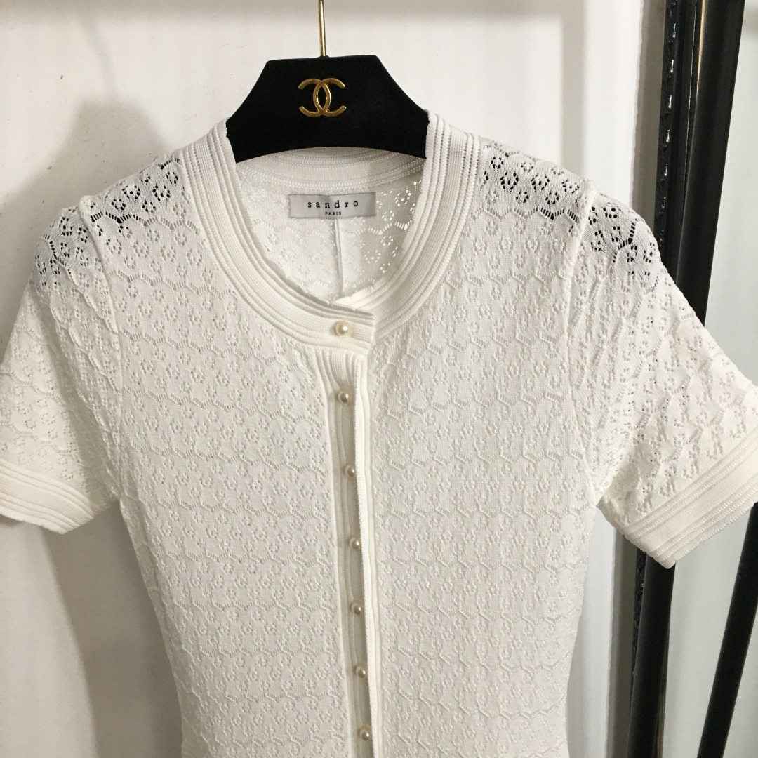 S Blended Knit Short Sleeve Dress