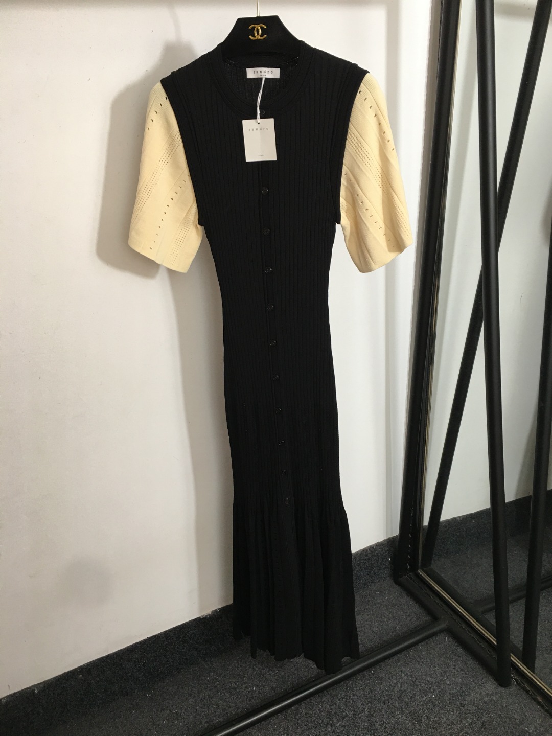 S Knitted short sleeved dress