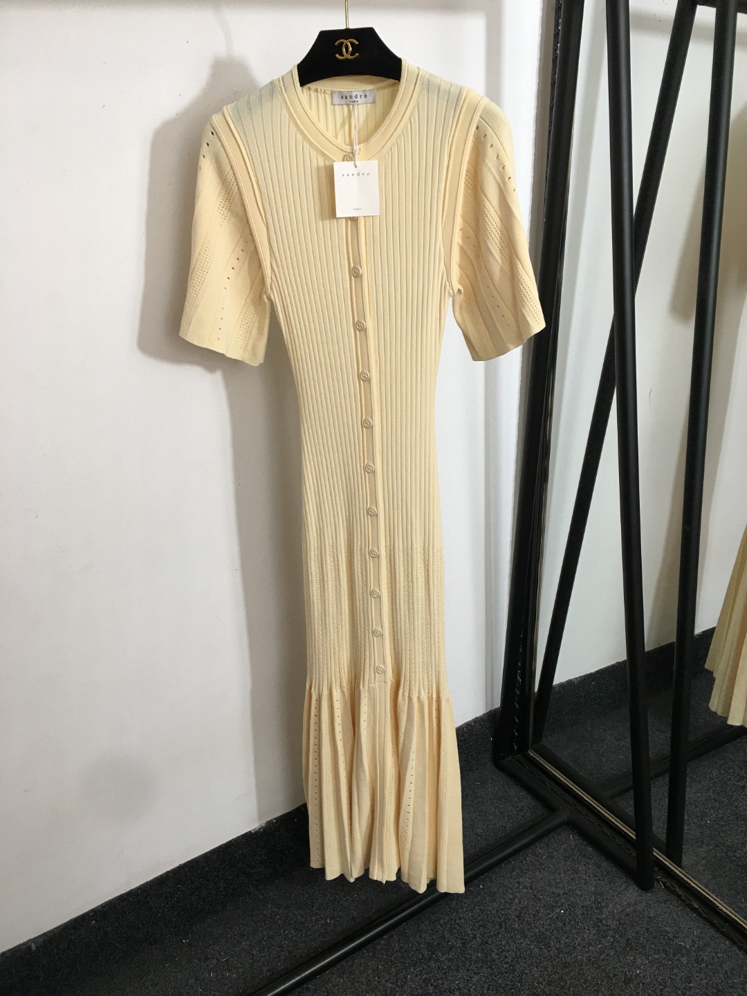 S Knitted short sleeved dress