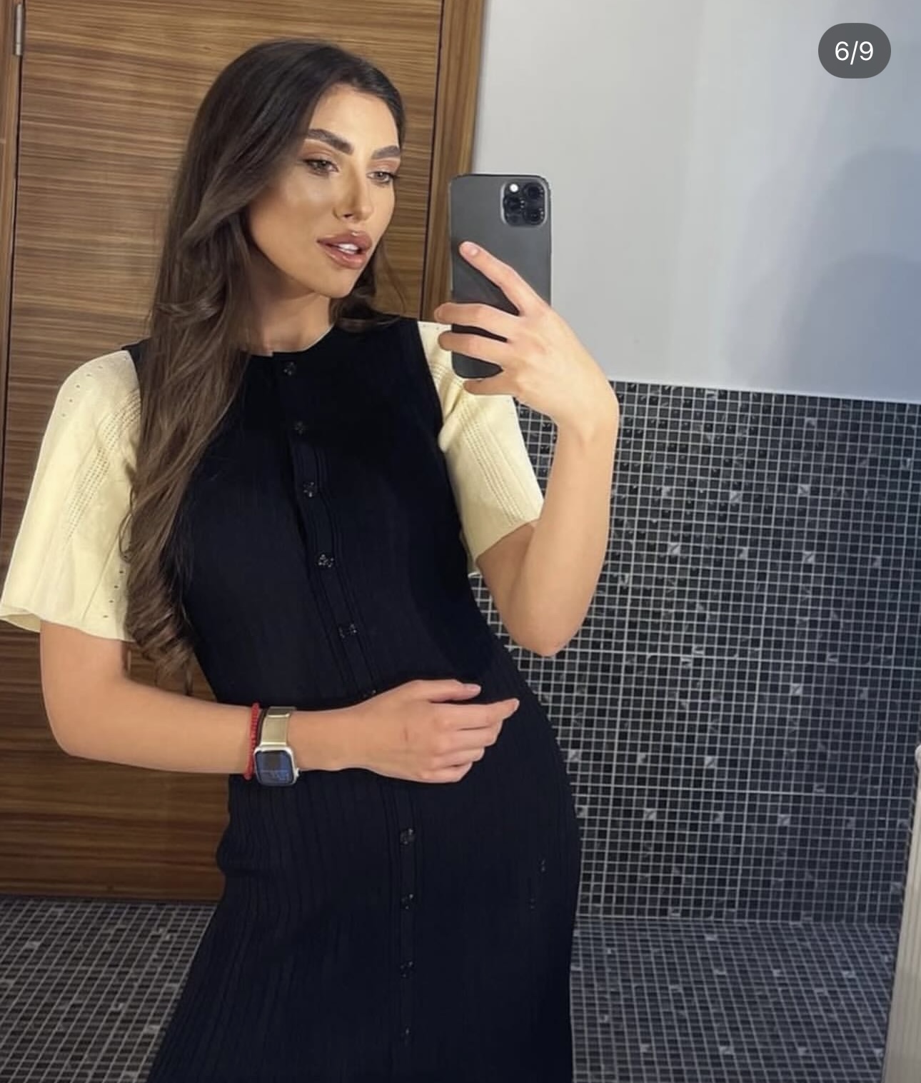 S Knitted short sleeved dress