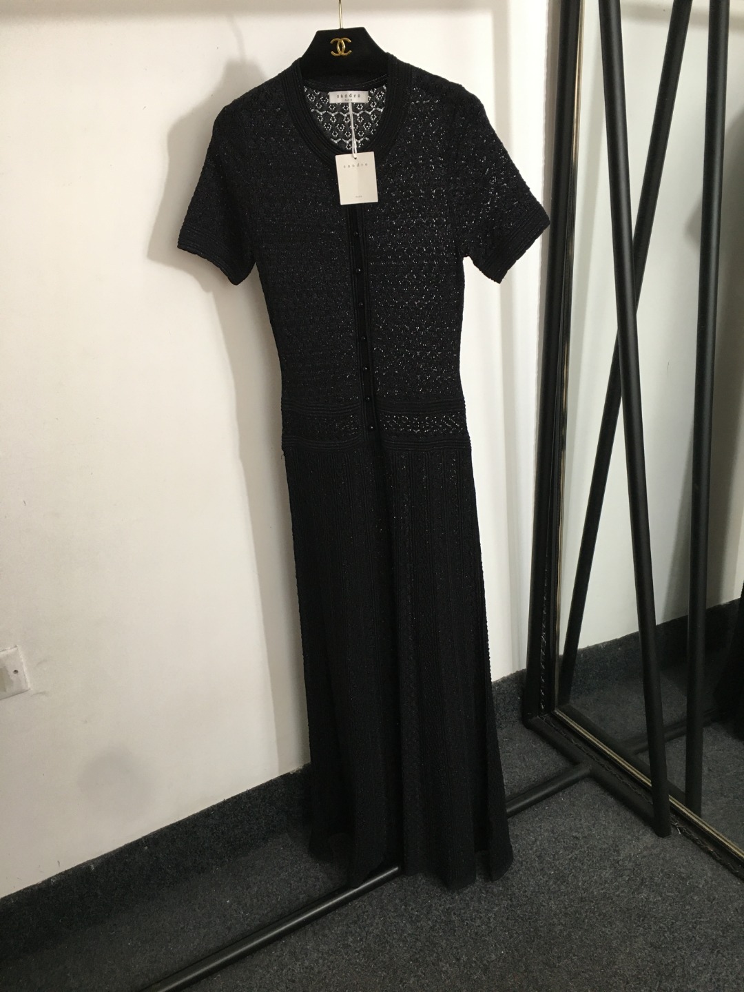 S Blended Knit Short Sleeve Dress