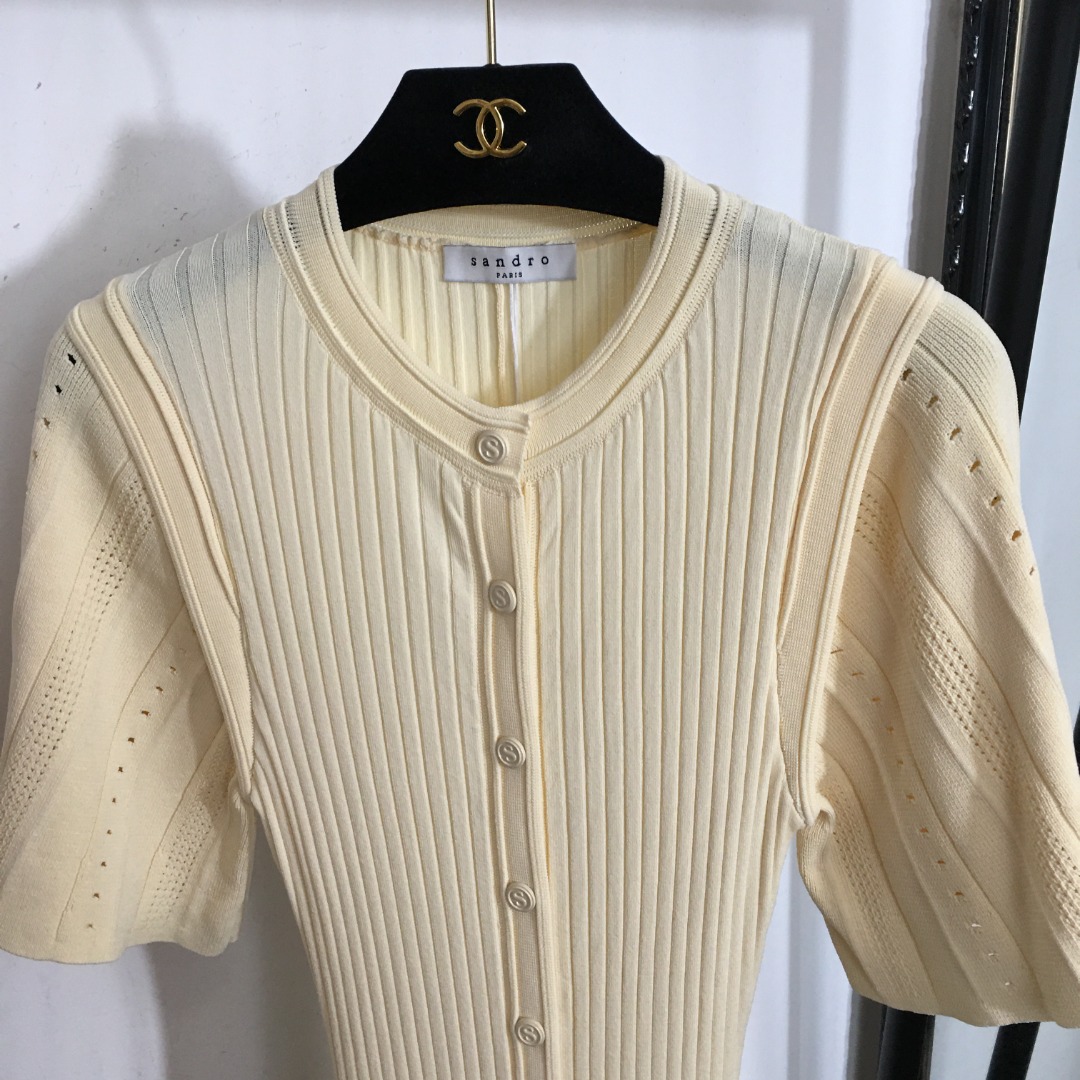 S Knitted short sleeved dress