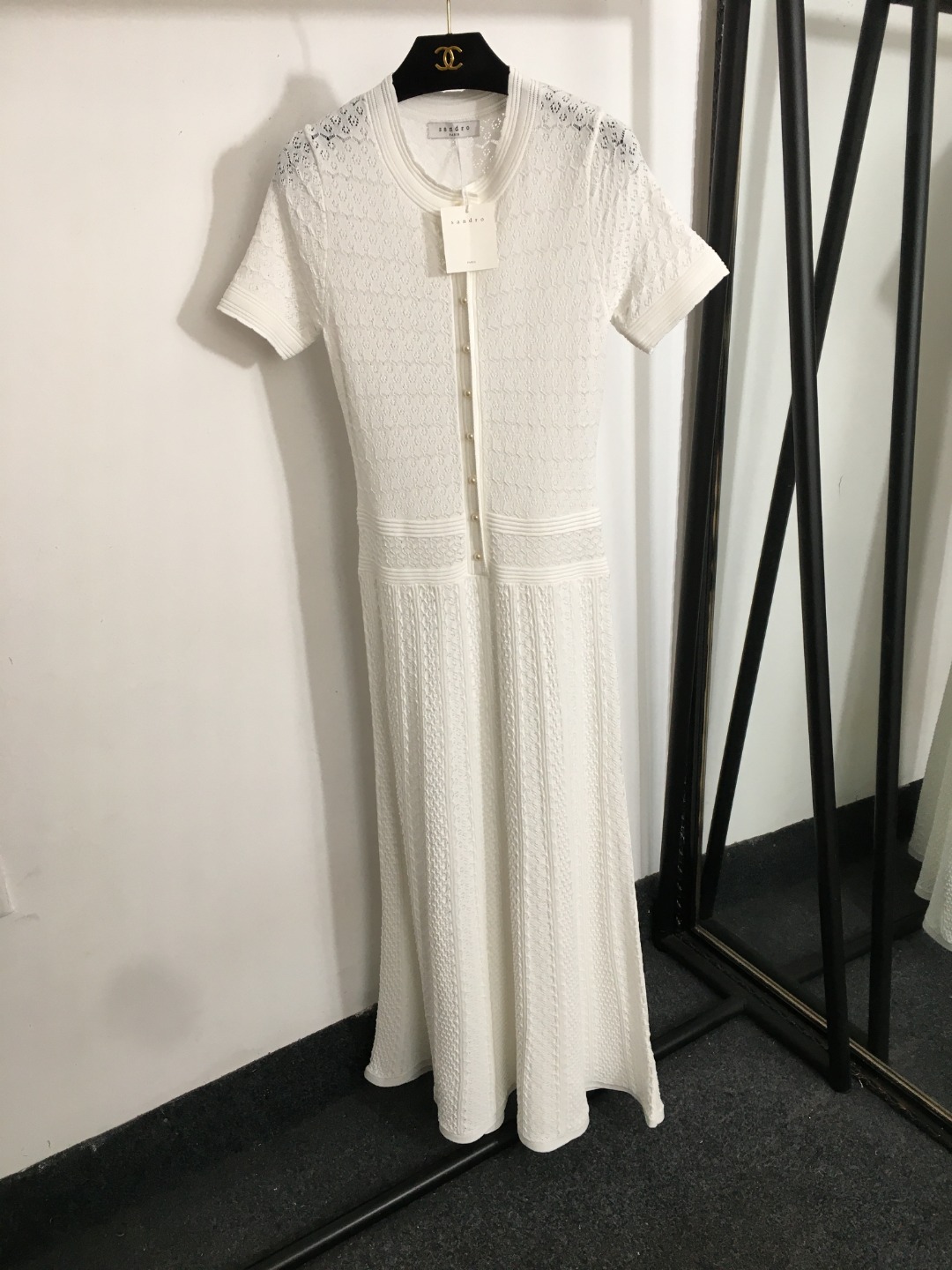 S Blended Knit Short Sleeve Dress
