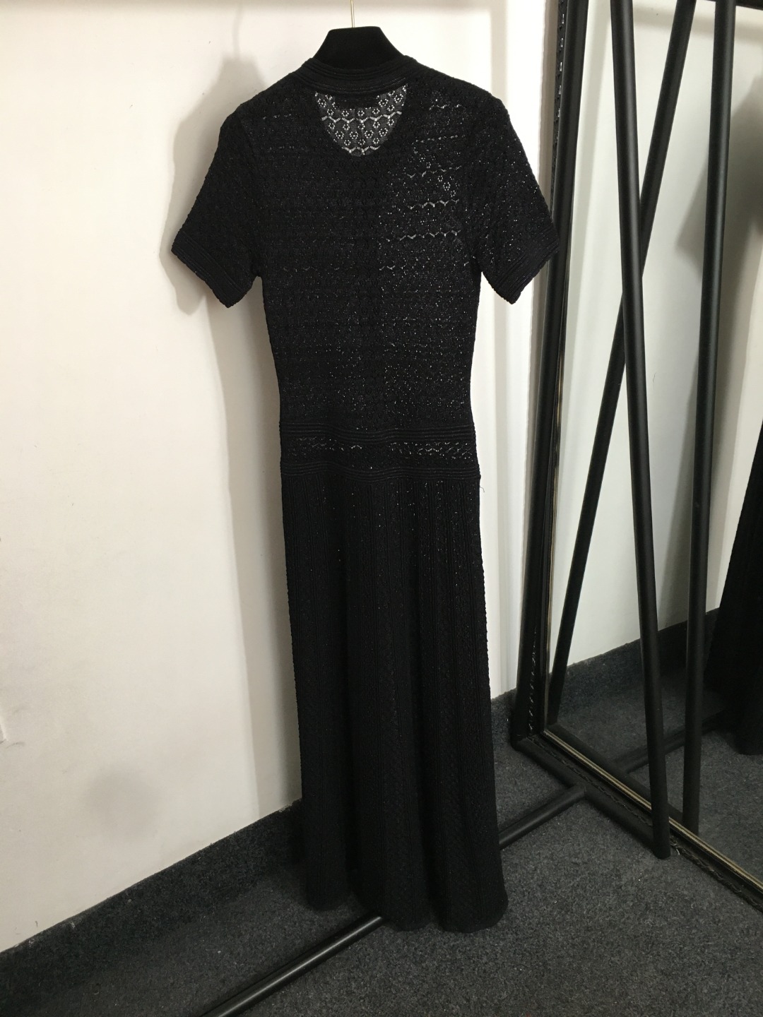 S Blended Knit Short Sleeve Dress