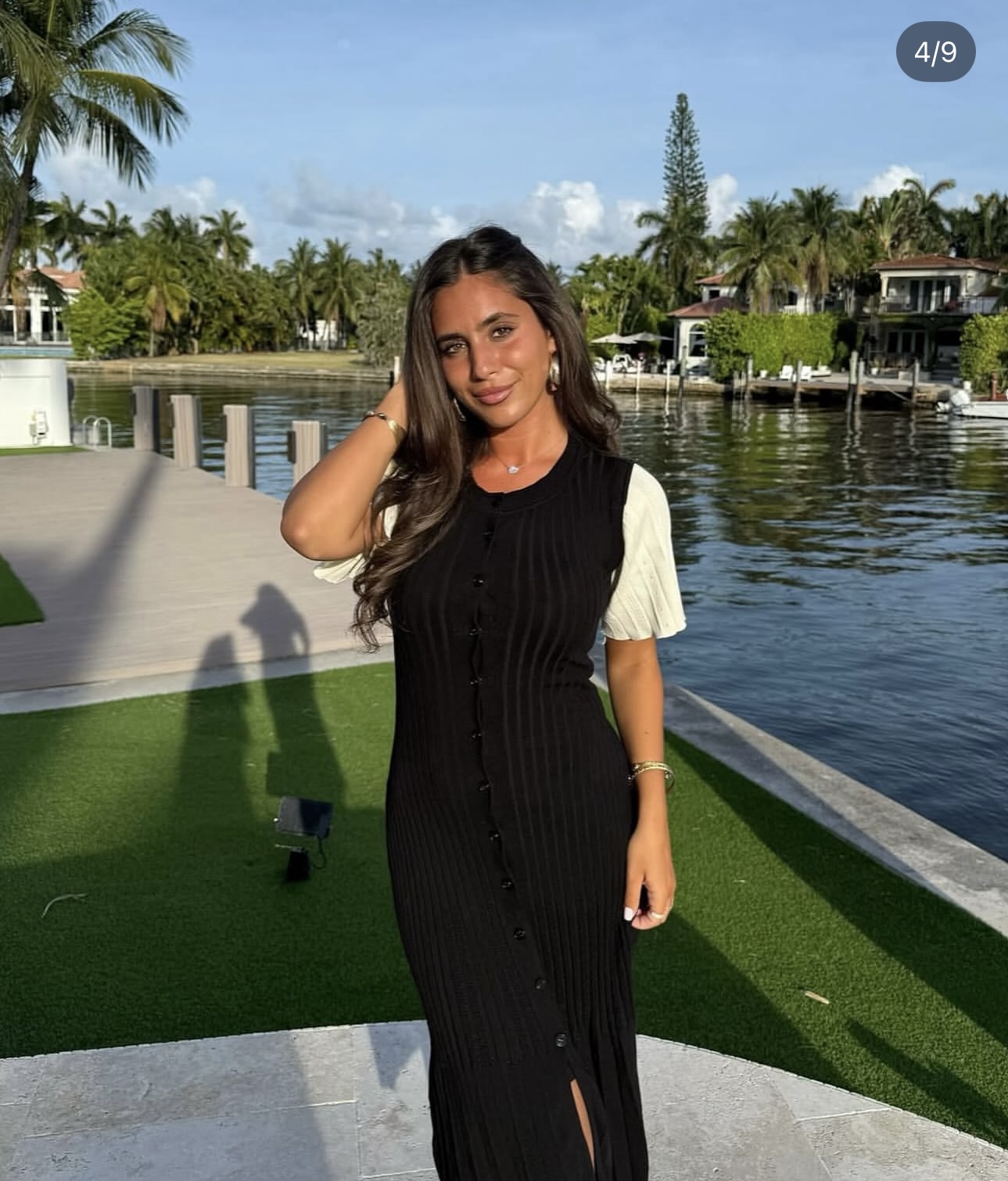 S Knitted short sleeved dress