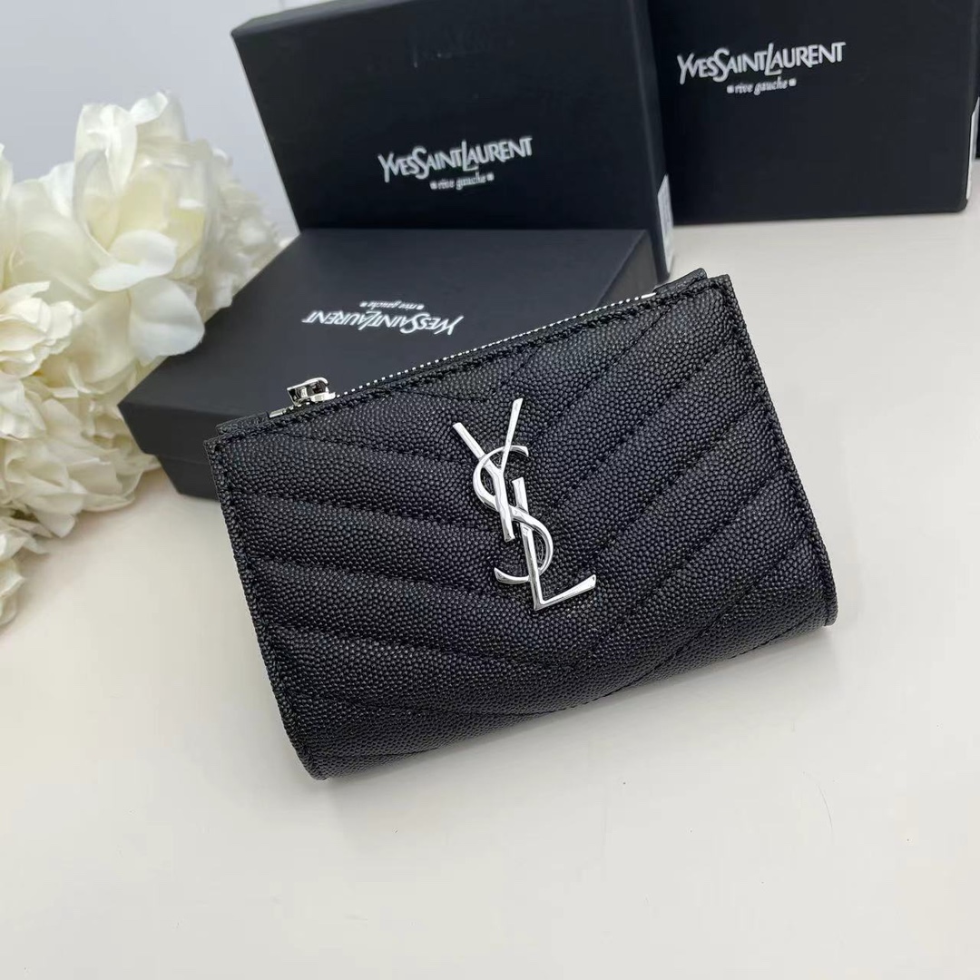 Y design Monogram 2 pieces Zipper wallet