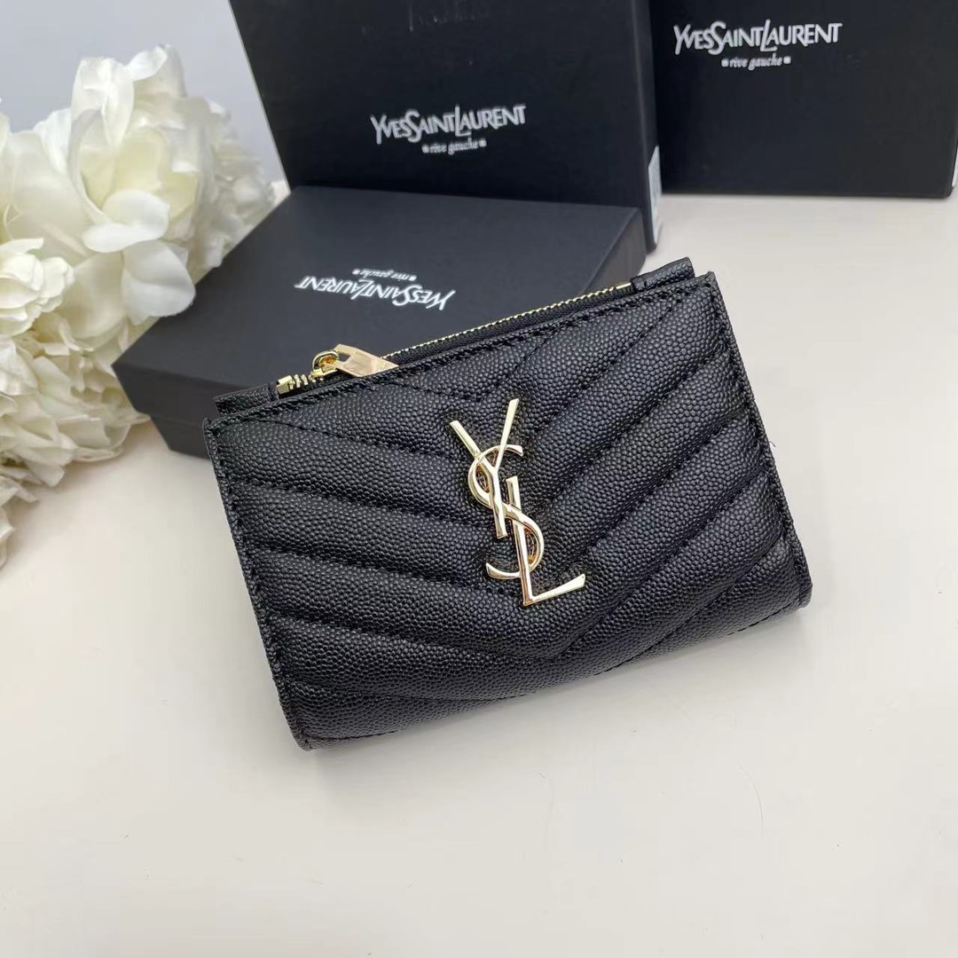 Y design Monogram 2 pieces Zipper wallet