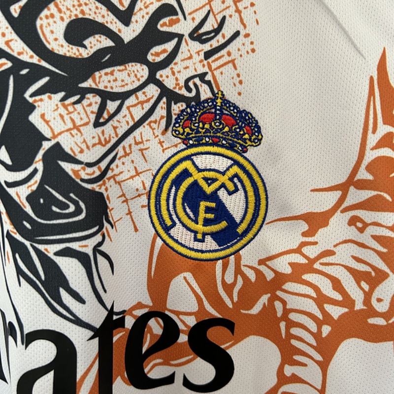 25-26 Real Madrid white ,orange and black special jersey