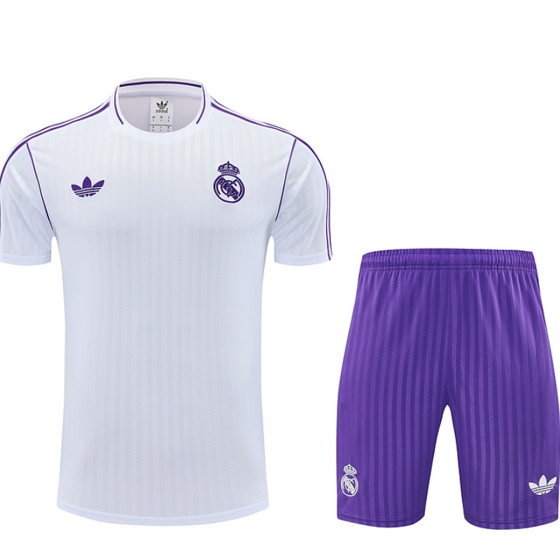 25-26 Real Madrid White and Purple training suit
