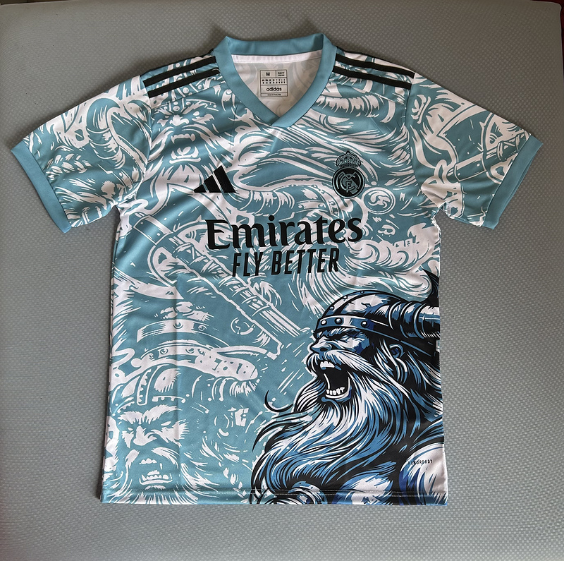 25-26 Real Madrid Blue And White Special Jersey