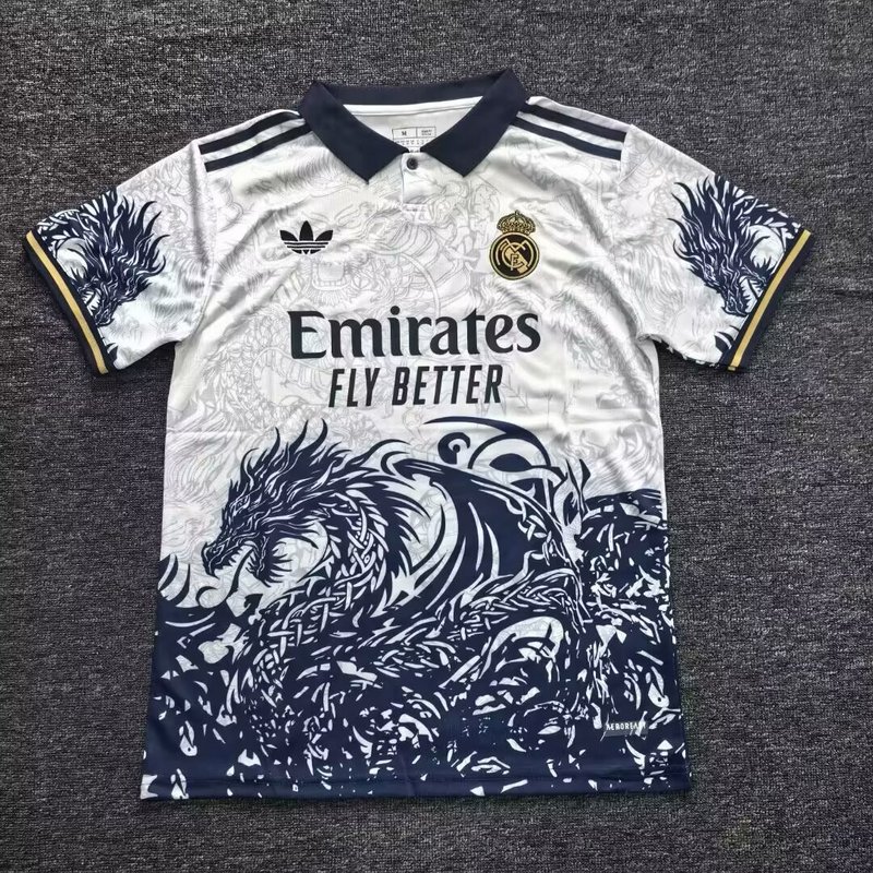 25-26 Real Madrid black and white dragon jersey