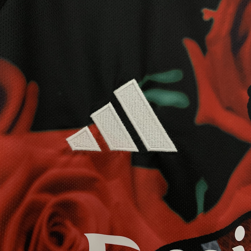 25-26 Real Madrid Black and Red Rose special jersey