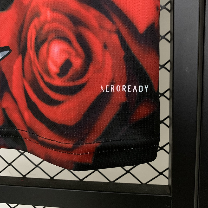 25-26 Real Madrid Black and Red Rose special jersey