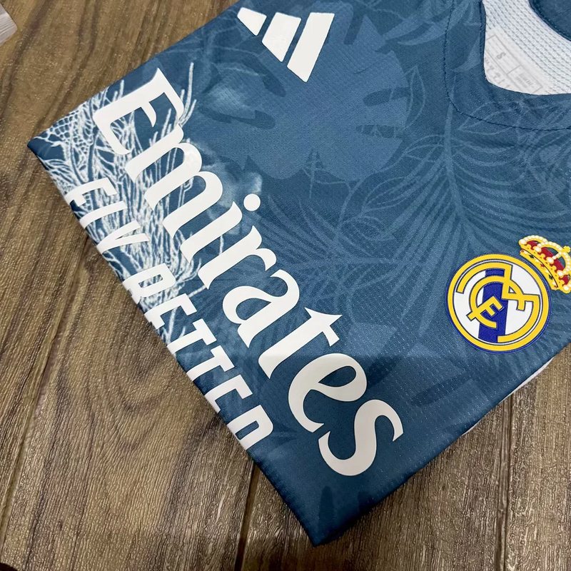 25-26 Real Madrid blue dragon soccer jersey