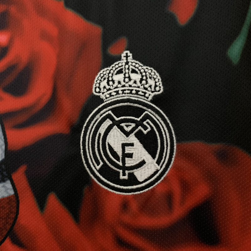 25-26 Real Madrid Black and Red Rose special jersey