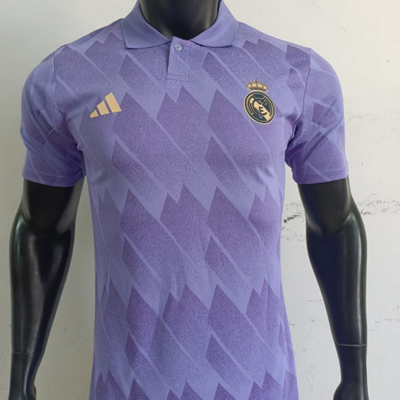 25-26 Real Madrid player version polo purple