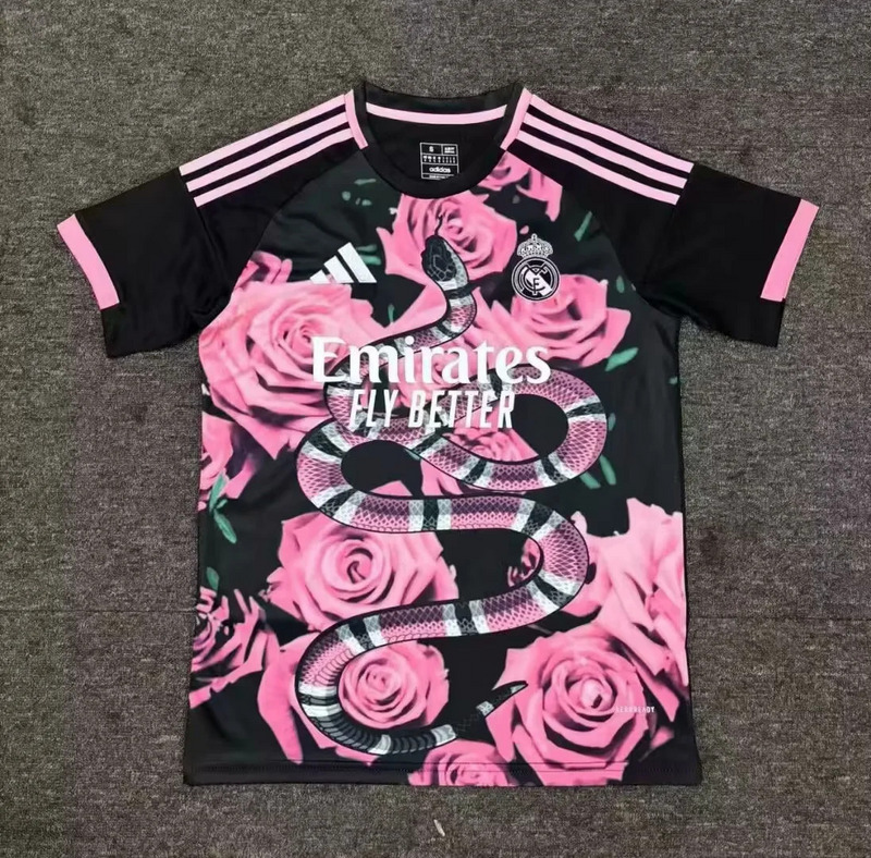25-26 Real Madrid black and pink special jersey