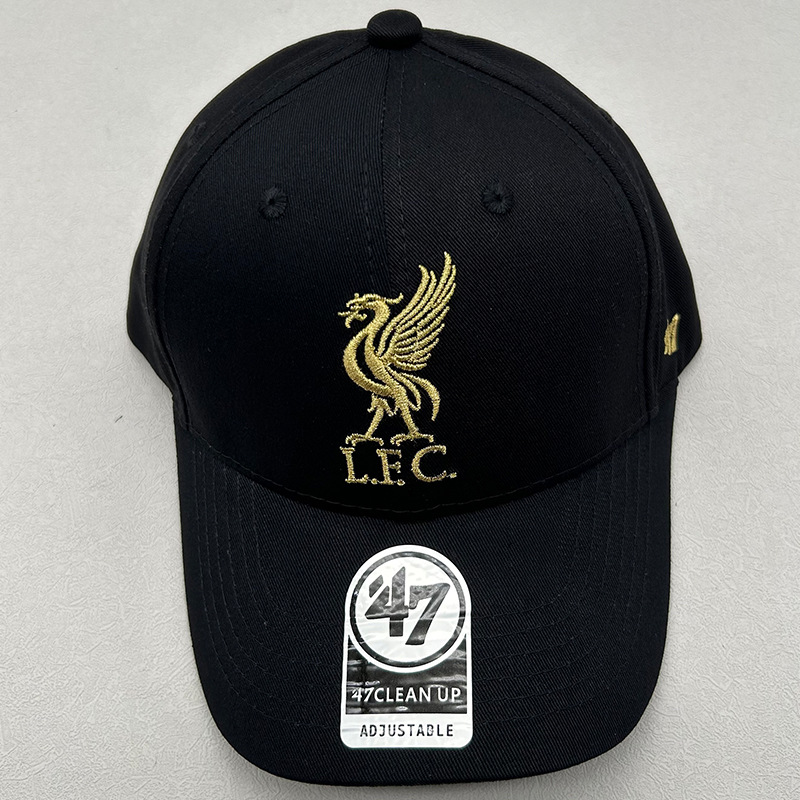Trendy 47brand Football Team Liverpool Baseball Cap Unisex Versatile Curved Brim Duckbill Cap