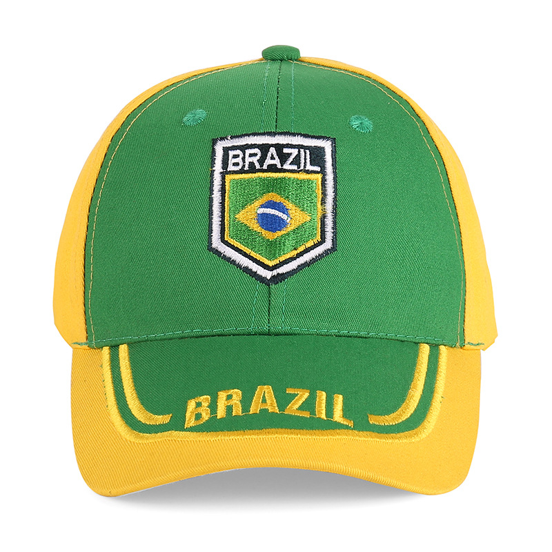 World Cup Soccer Hat Baseball Cap Cotton Sun Hat Brazil Team Sun Hat