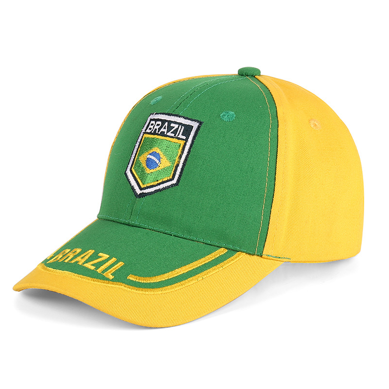 World Cup Soccer Hat Baseball Cap Cotton Sun Hat Brazil Team Sun Hat
