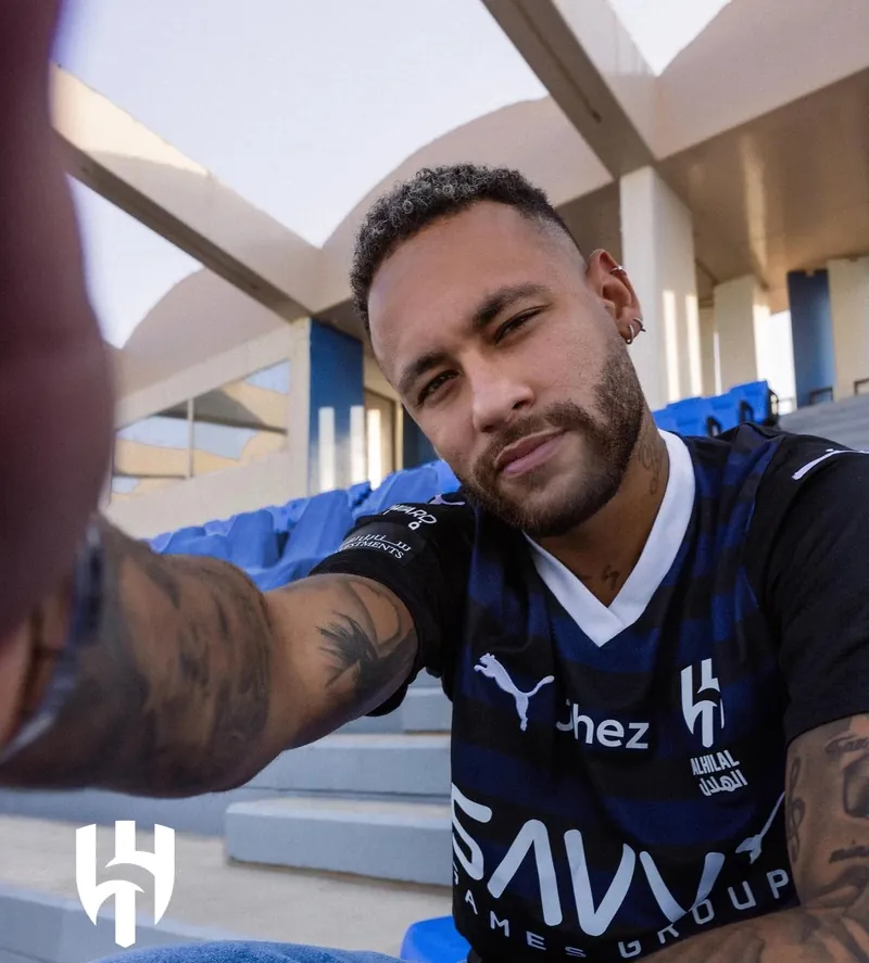 23-24 season Al Hilal second away Neymar jersey