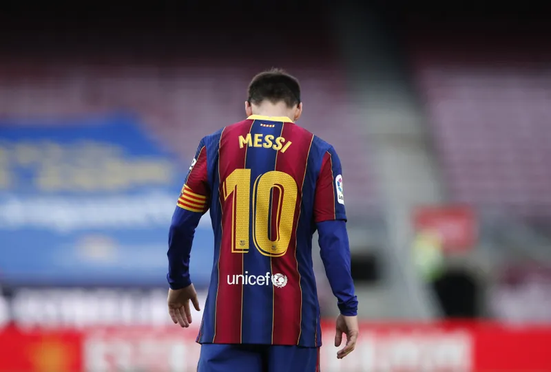 20-21 season Barcelona home jersey Messi