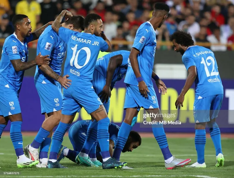 23-24 Al Hilal Home Neymar JR Match Issue Jersey