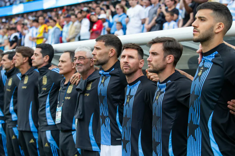 Argentina national team pre-match uniforms for 2024