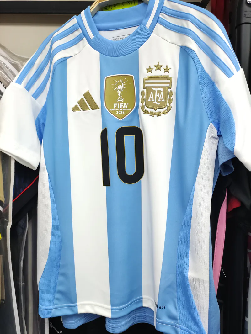 2024 Argentina National Team Home Messi Kids Jersey