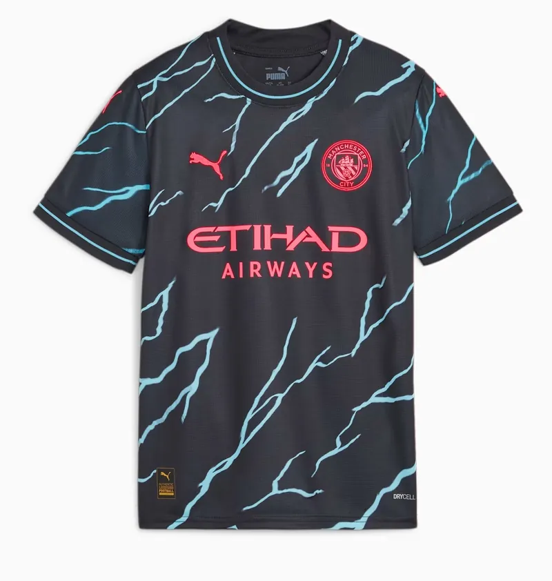 23-24 season Manchester City away Haaland children's jersey