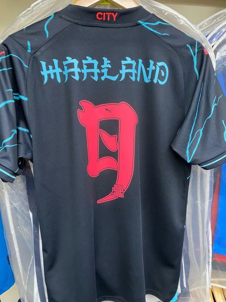 23-24 season Manchester City away Haaland jersey