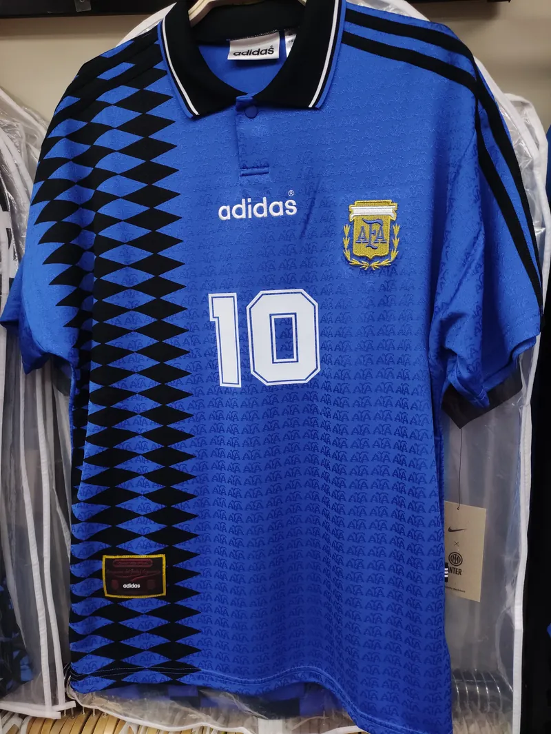 1994 Argentina national team away retro Messi jersey