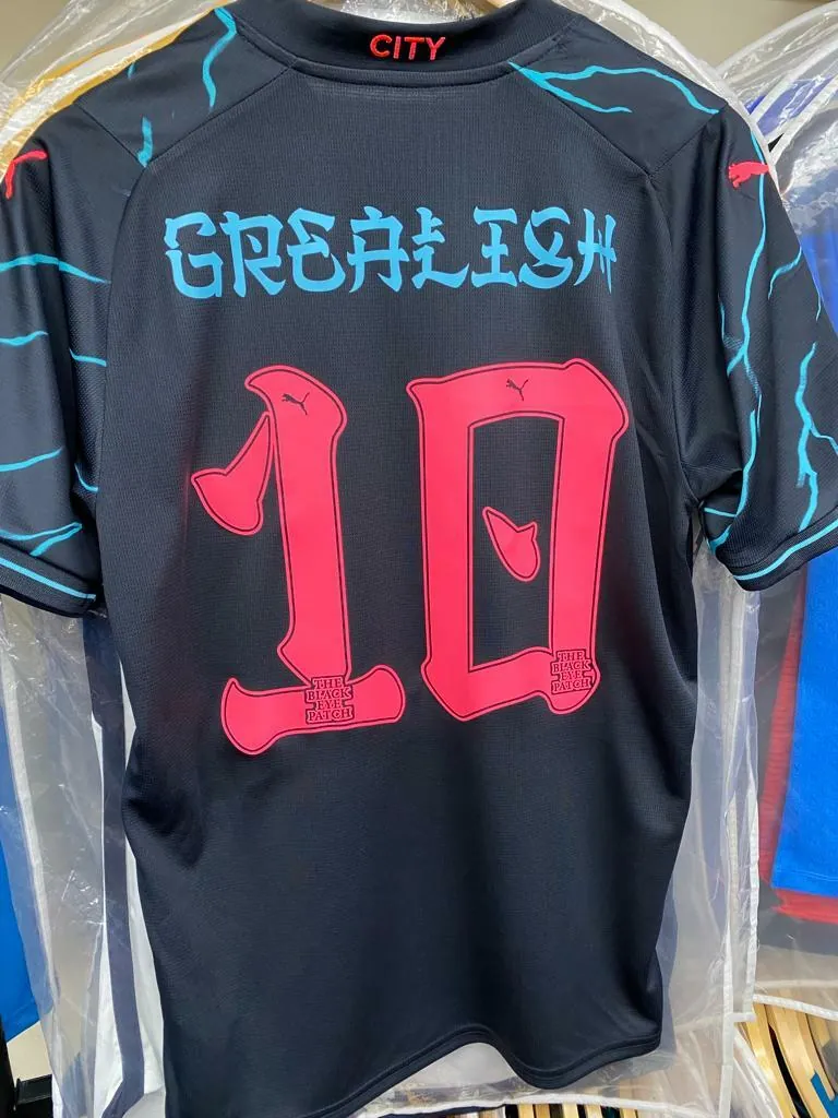 23-24 season Manchester City away Haaland jersey