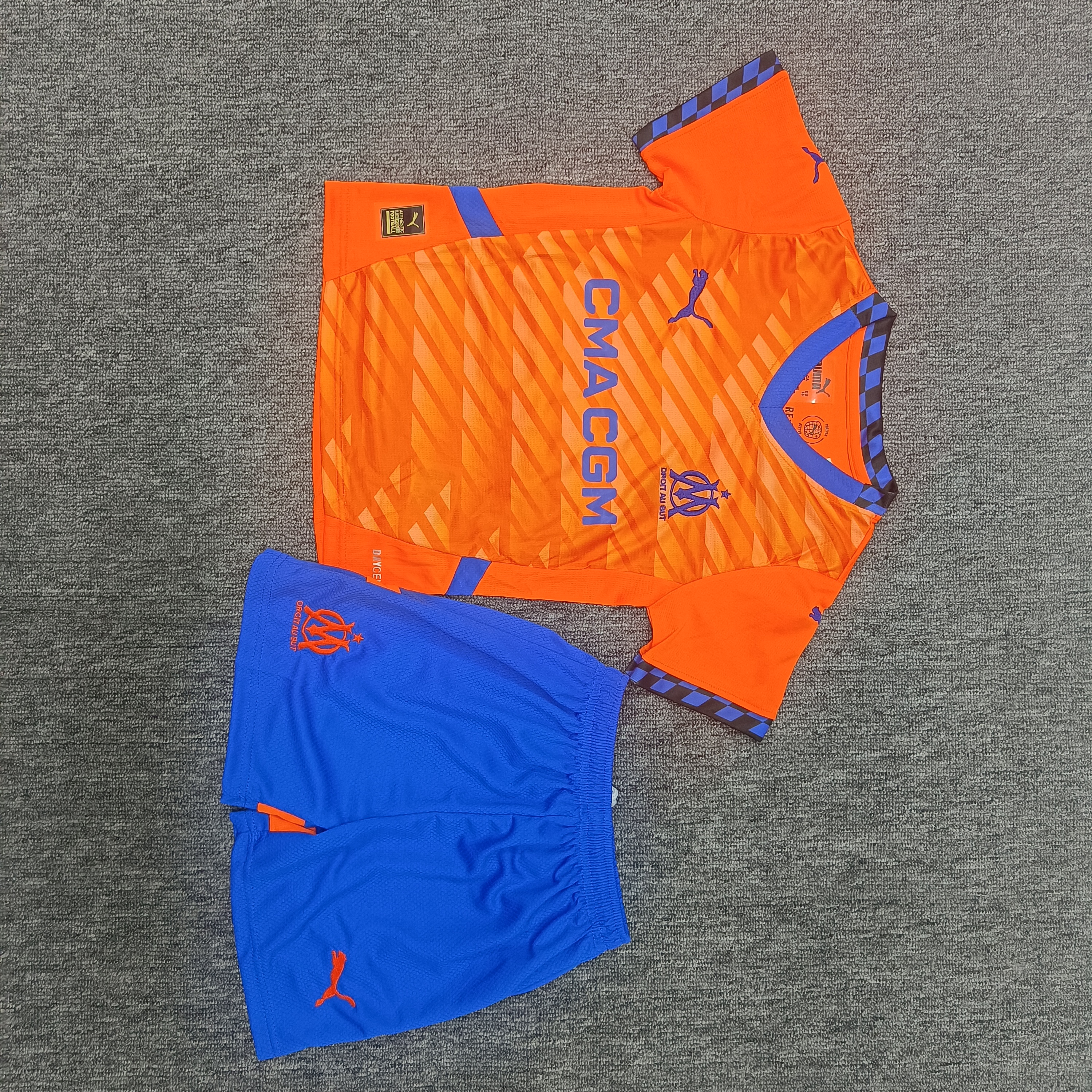 24-25 Marseille 2 away children's football uniform set