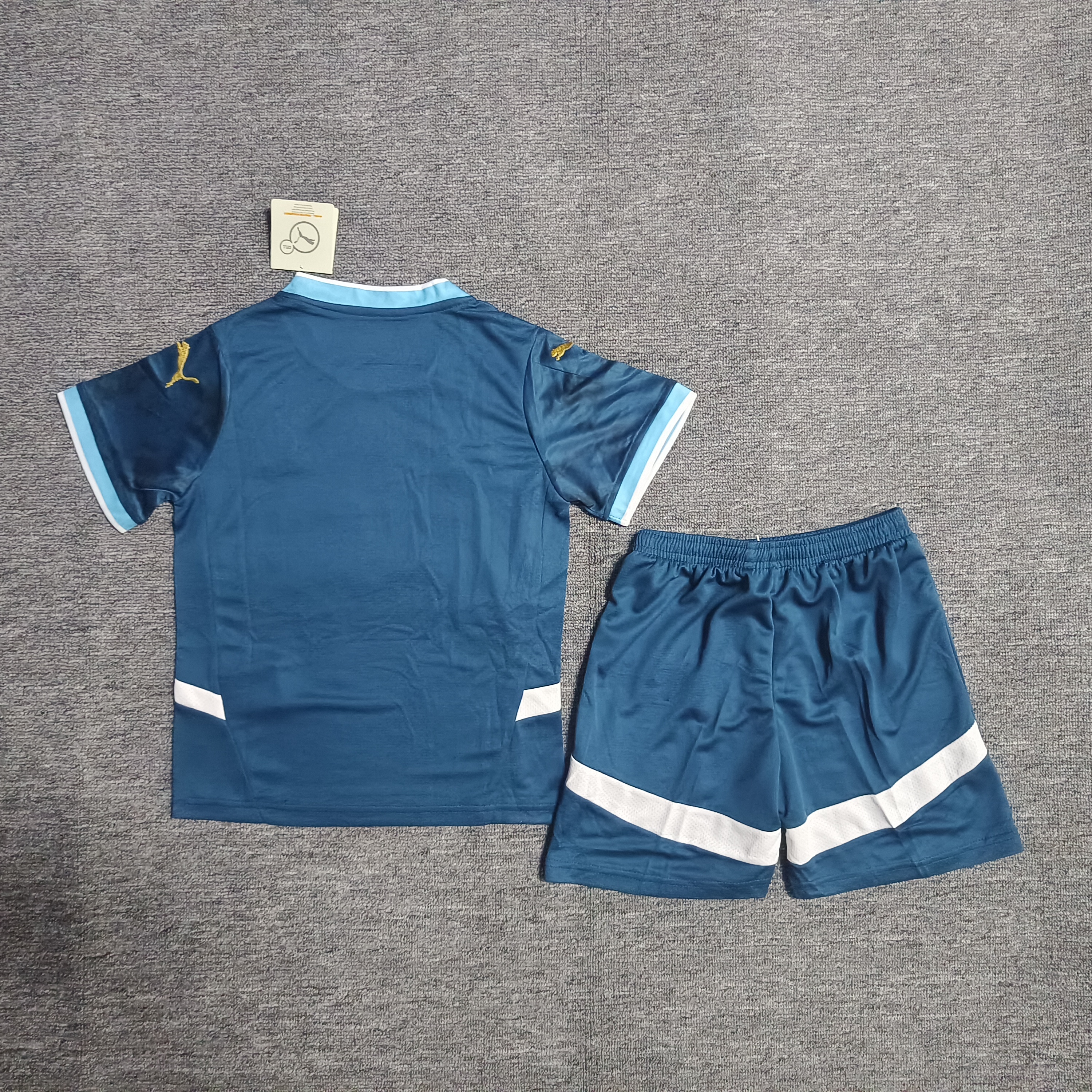 24-25 Marseille away children's football uniform set