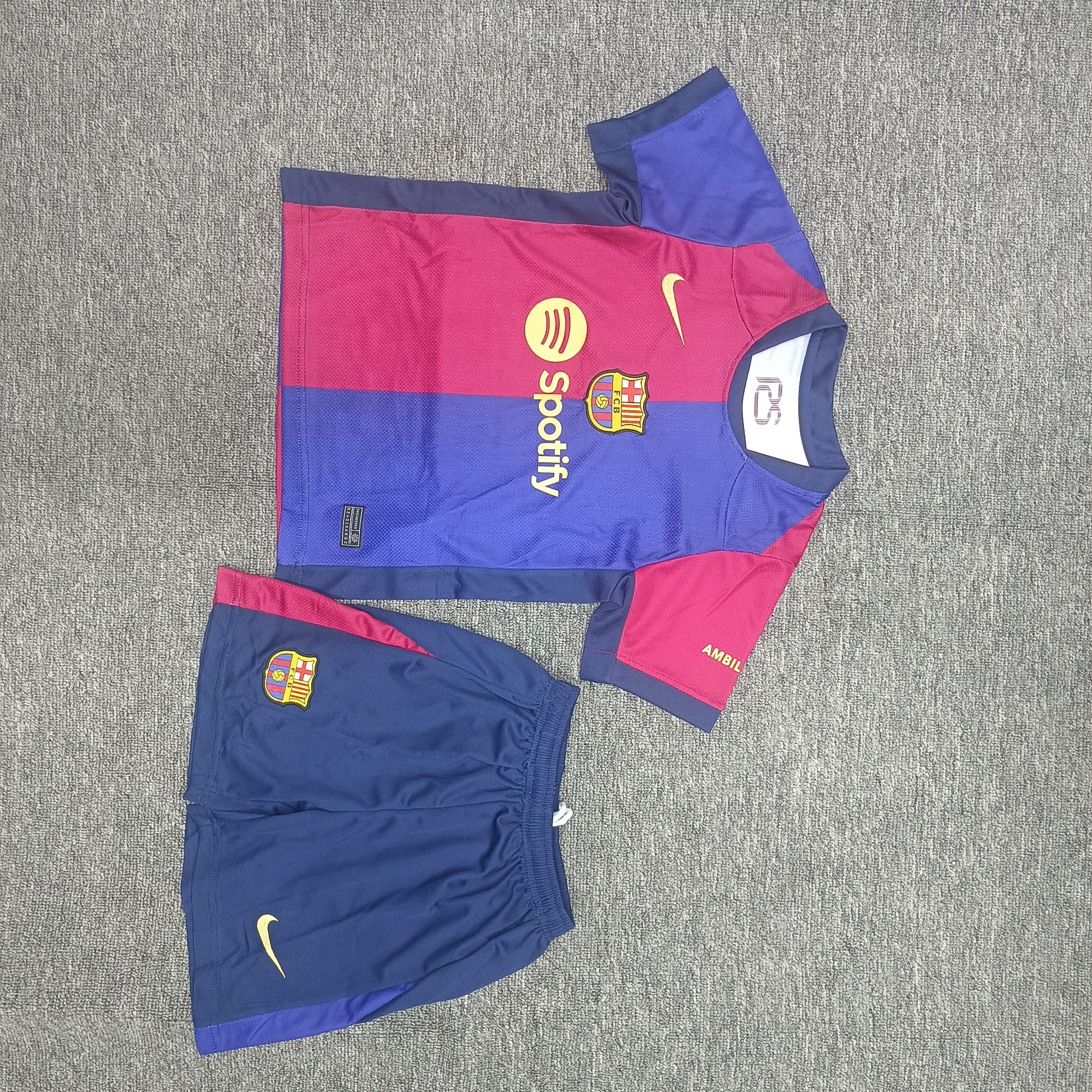 24-25 Barcelona home children's football uniform set